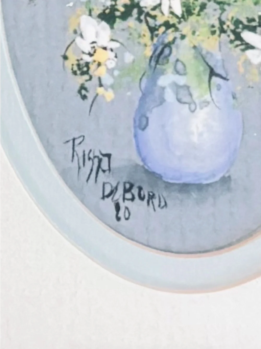 Modern Vintage-Style Daisy Double Oval Frame by Rissa DeBord